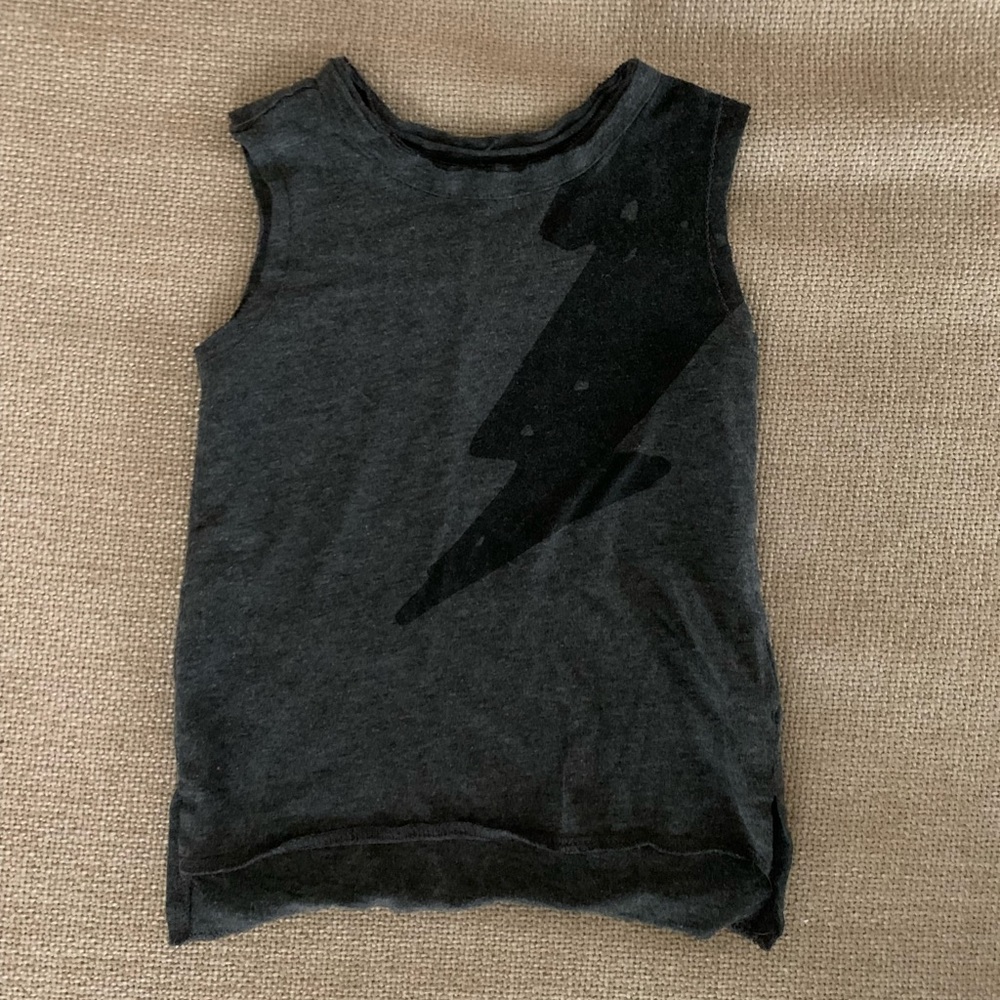 Afton Street Toddler Tank Top with Lightning Bolt. Gender neutral. Size 18 Mo.